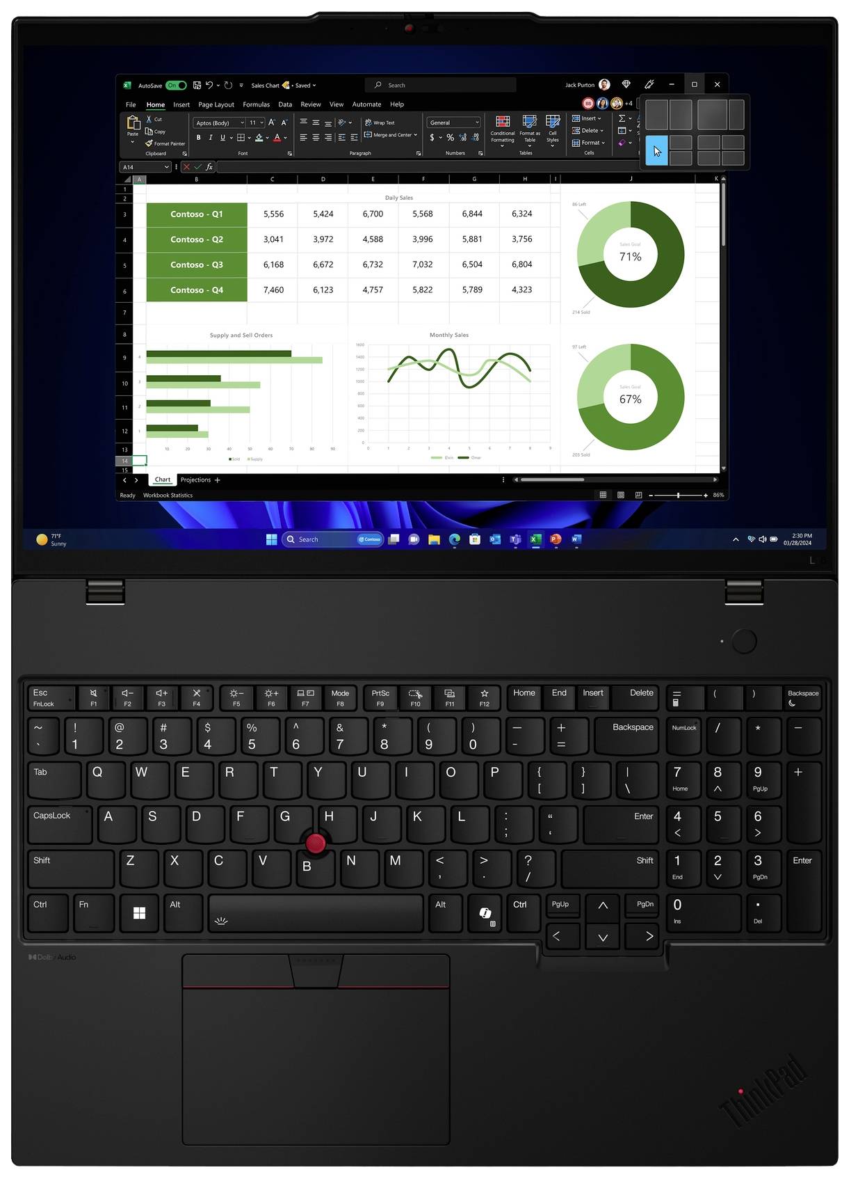 Lenovo Notebook ThinkPad L16 Gen 1 (Intel) 40.6cm (16 Zoll) WUXGA Intel® Core™ Ultra 7 155U 16GB RAM 512GB SSD Deutsch, QWERTZ