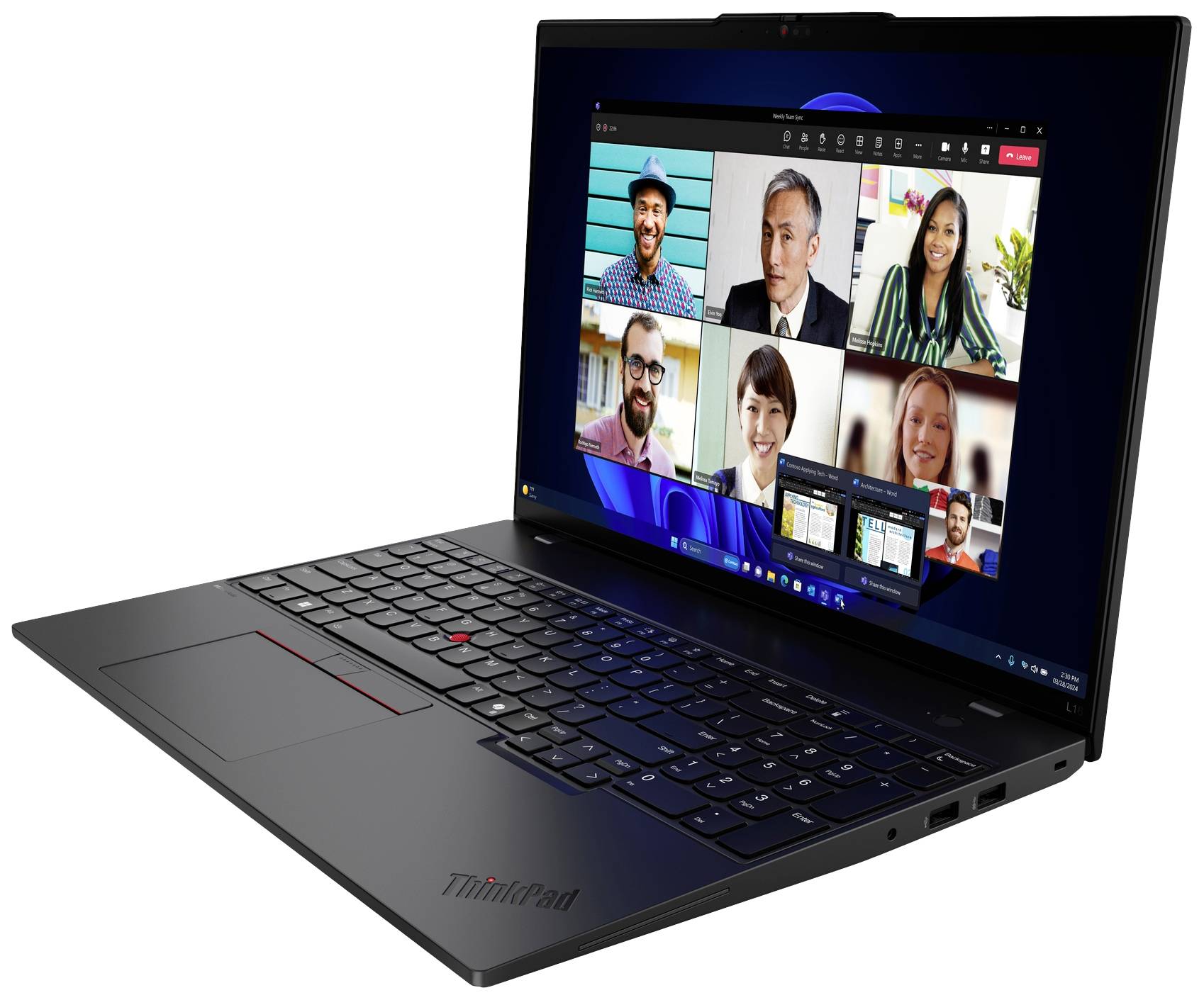 Lenovo Notebook ThinkPad L16 Gen 1 (Intel) 40.6 cm (16 Zoll) WUXGA Intel® Core™ Ultra 7 155U 32 GB RAM 1 TB SSD Deutsch, QWERTZ Intel® Graphics