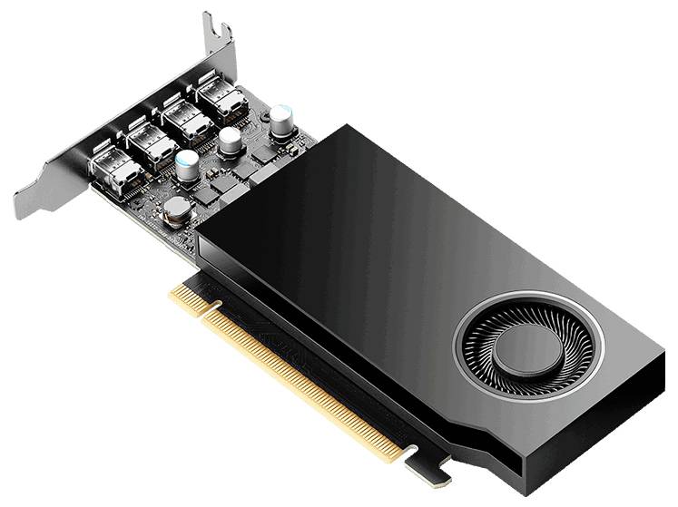 PNY Grafikkarte Nvidia RTX™ A1000 Low Profile 8GB GDDR6-RAM PCIe x8 Mini DisplayPort Low Profile
