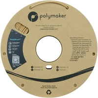 Polymaker PA08006 Wood Filament PLA Holzähnliche Optik, Matt 2.85mm 600g Braun PolyWood™ 1St. Polymaker PA08006 Wood Filament PLA Holzähnliche Optik, Matt 2.85mm 600g Braun PolyWood™ 1St.