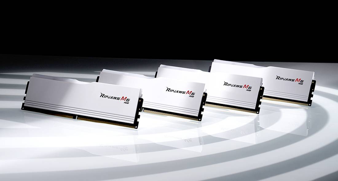 G.Skill Ripjaws M5 RGB PC-Arbeitsspeicher Kit Retail DDR5 32GB 2 x 16GB Non-ECC 6400MHz 288pin DIMM CL32 F5-6400J3239G16GX2-RM5RW