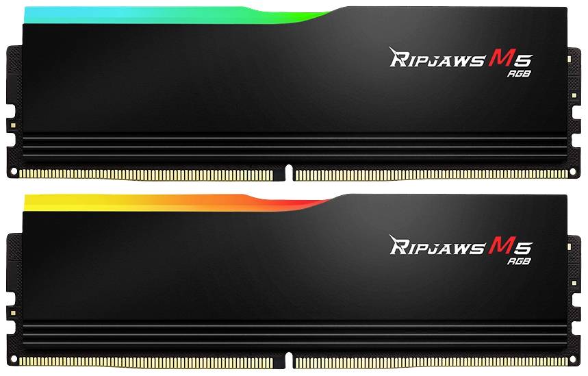 G.Skill Ripjaws M5 RGB PC-Arbeitsspeicher Kit Retail DDR5 64 GB 2 x 32 GB Non-ECC 6400 MHz 288pin DIMM CL32 F5-6400J3239G32GX2-RM5RK