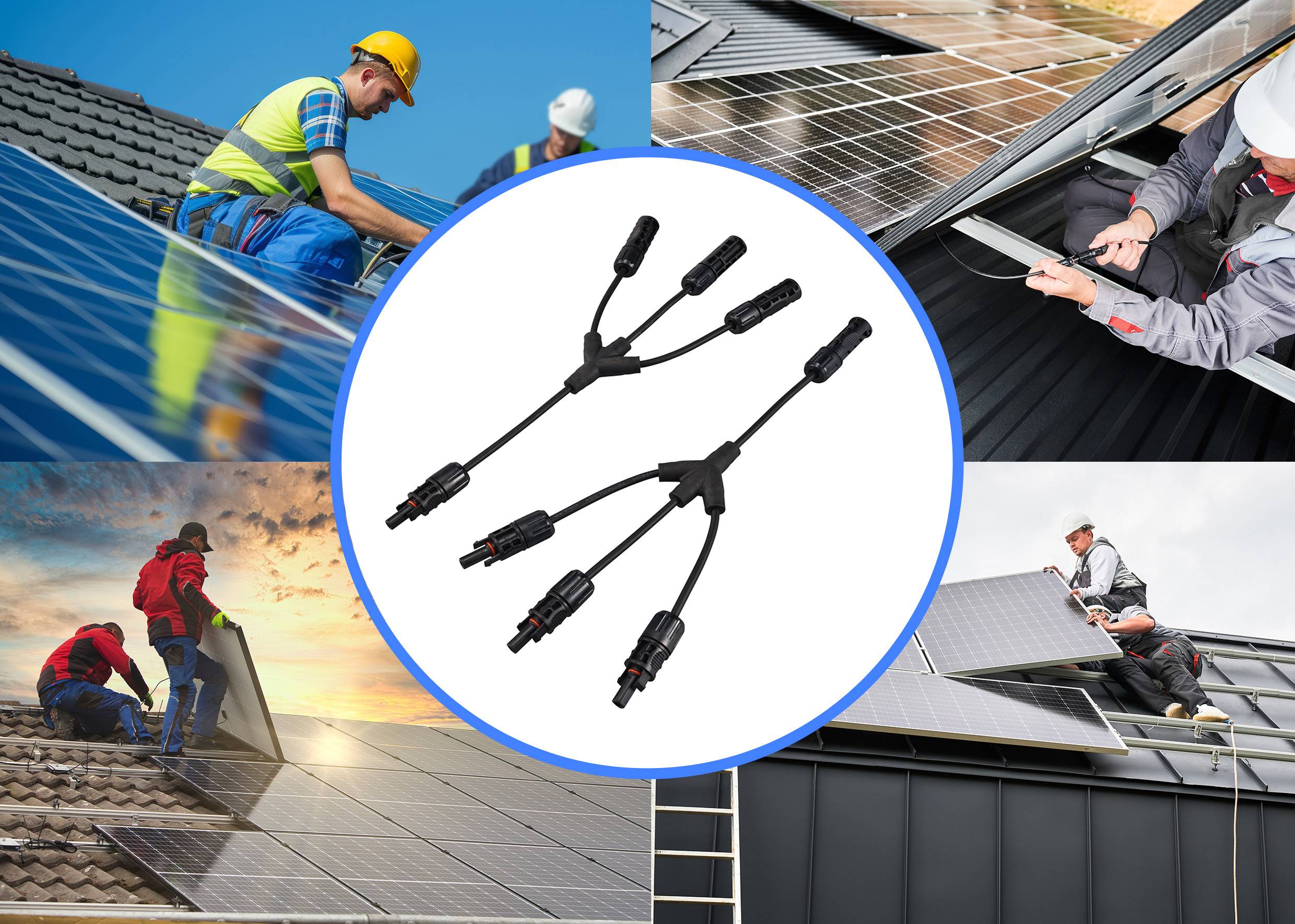 Sygonix SY-6407992 Solaranlagen Anschluss Adapterkabel Schwarz 36cm