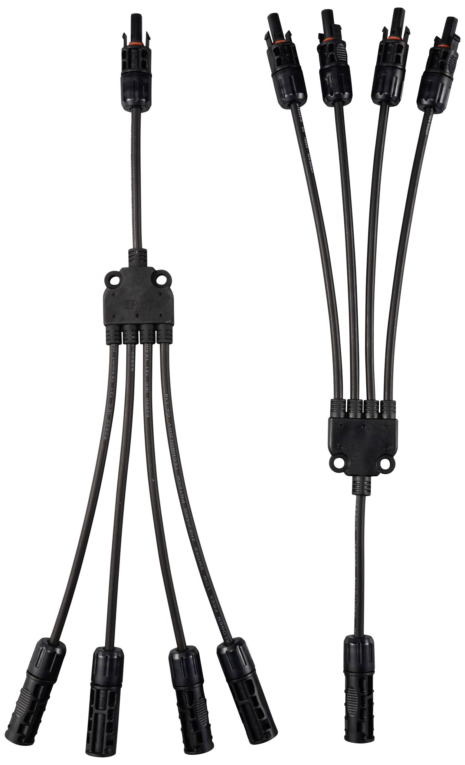 Sygonix SY-6407994 Solaranlagen Anschluss Adapterkabel Schwarz 46.5cm