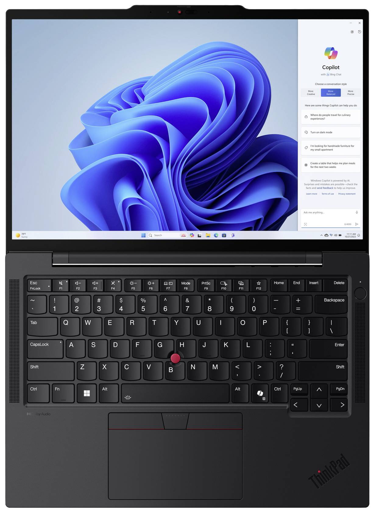Lenovo Notebook ThinkPad T14s Gen 5 35.6 cm (14 Zoll) WUXGA Intel® Core™ Ultra 7 155U 32 GB RAM 1 TB SSD Deutsch, QWERTZ Schwarz 21LS0035G