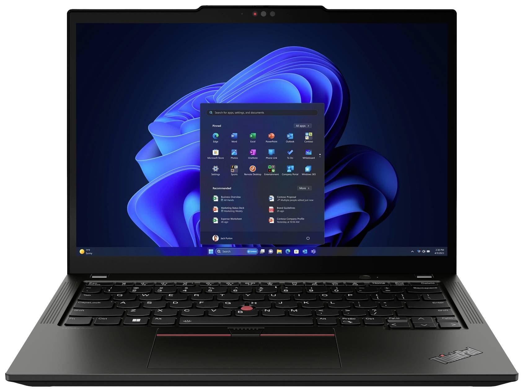 Lenovo Notebook ThinkPad X13 Gen 5 33.8cm (13.3 Zoll) WUXGA Intel® Core™ Ultra 5 125U 32GB RAM 1TB SSD Deutsch, QWERTZ Schwarz 2