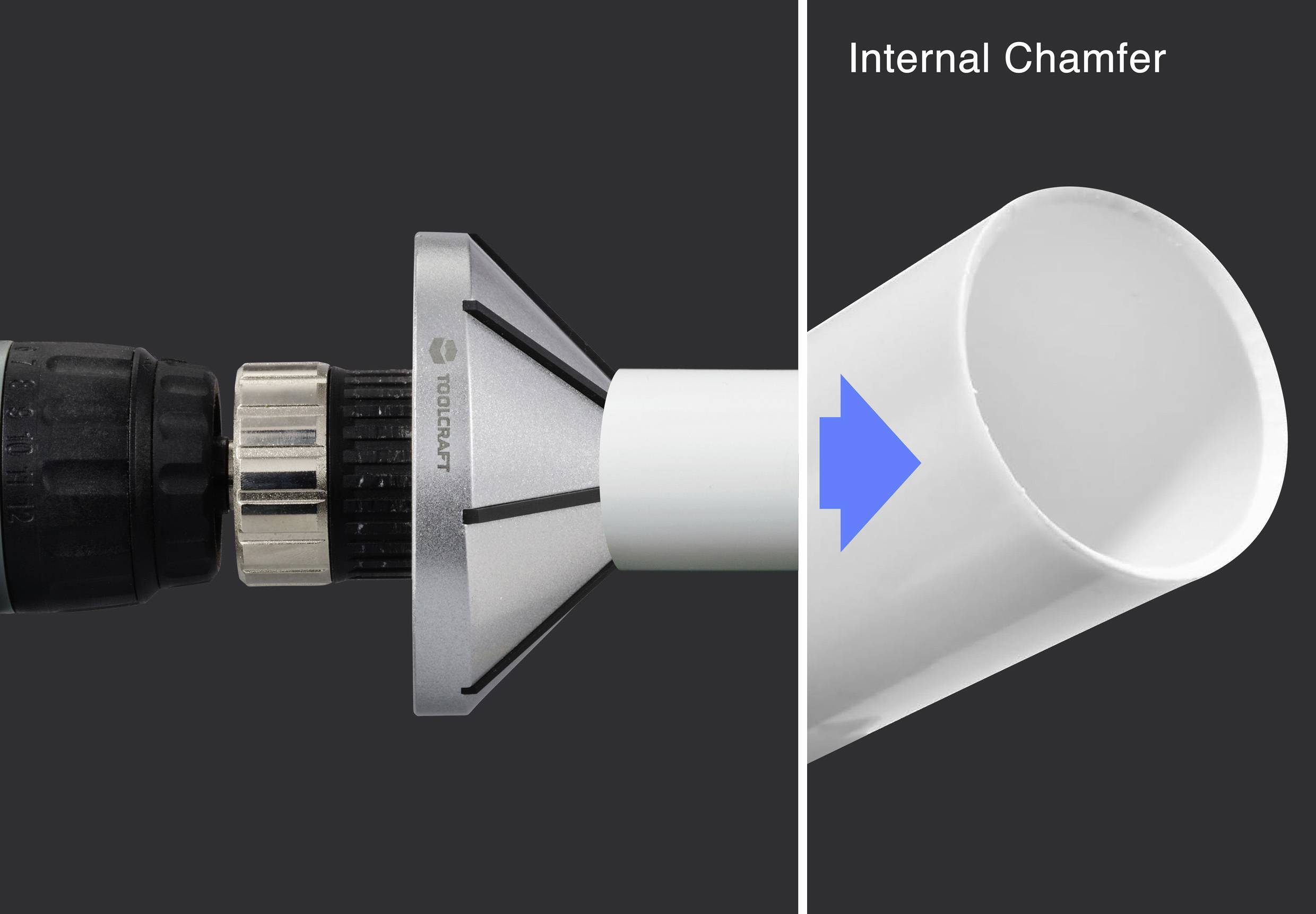 TOOLCRAFT TO-9612225 Entgrater-Bit 2-in-1 Innen Außen Entgratungswerkzeug 1St.