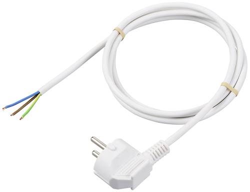 Sygonix SY-6408152 Strom Netzkabel Weiß 1.50 m