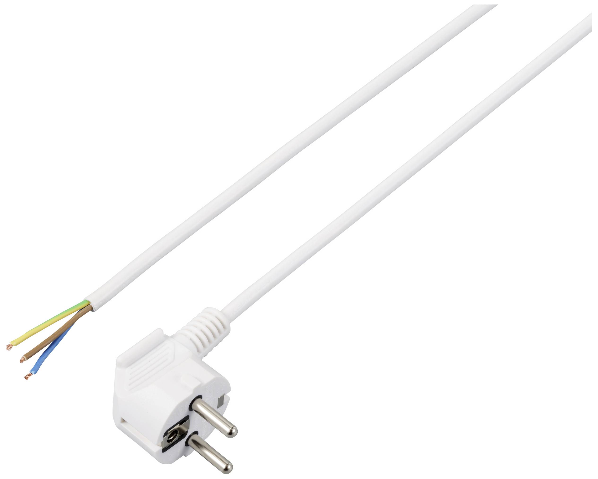 Sygonix SY-6408152 Strom Netzkabel Weiß 1.50m