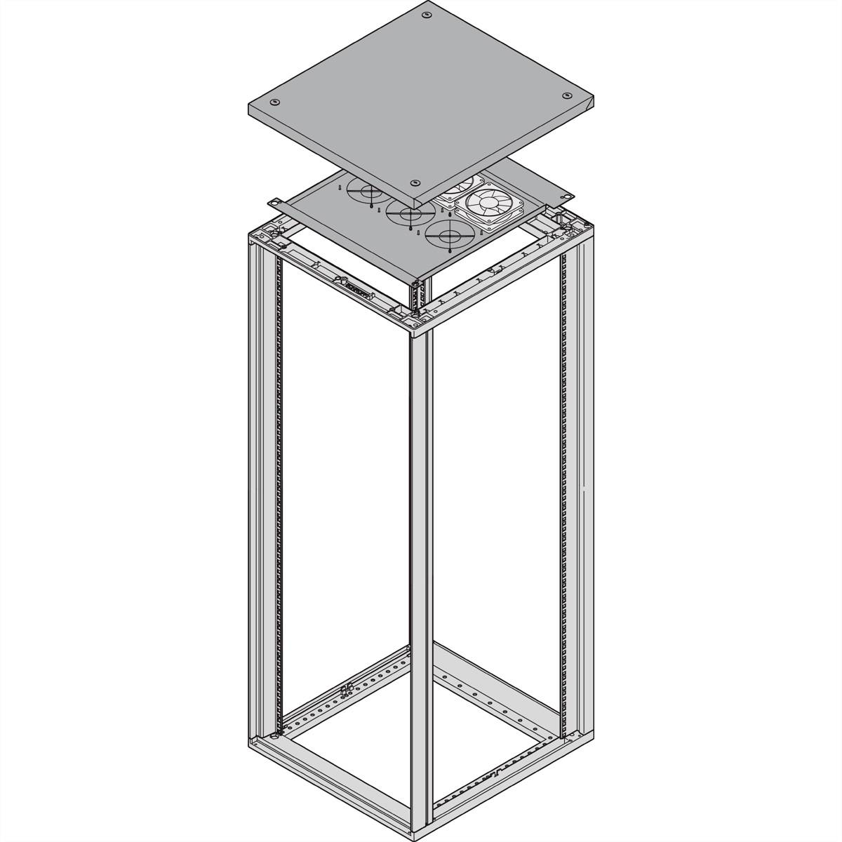 NVent SCHROFF 27230096 19 Zoll Netzwerkschrank-Lüfter Schwarz/Grau