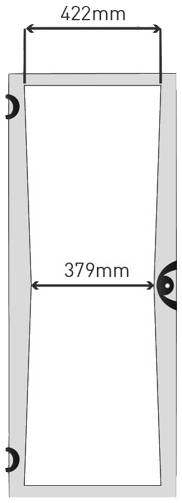 NVent SCHROFF 25230095 19 Zoll Netzwerkschrank-Sichttür 16 HE Schwarz/Grau