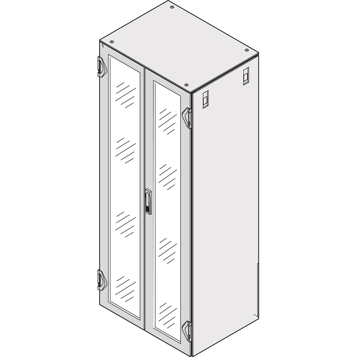 NVent SCHROFF 22130679 19 Zoll Netzwerkschrank-Doppelsichttür Lichtgrau (RAL 7035)