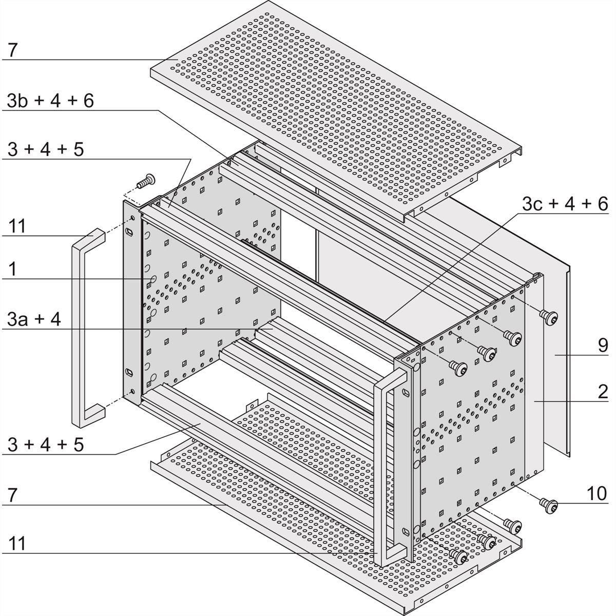 NVent SCHROFF 24567473 19 Zoll Netzwerkschrank-Einschubsystem