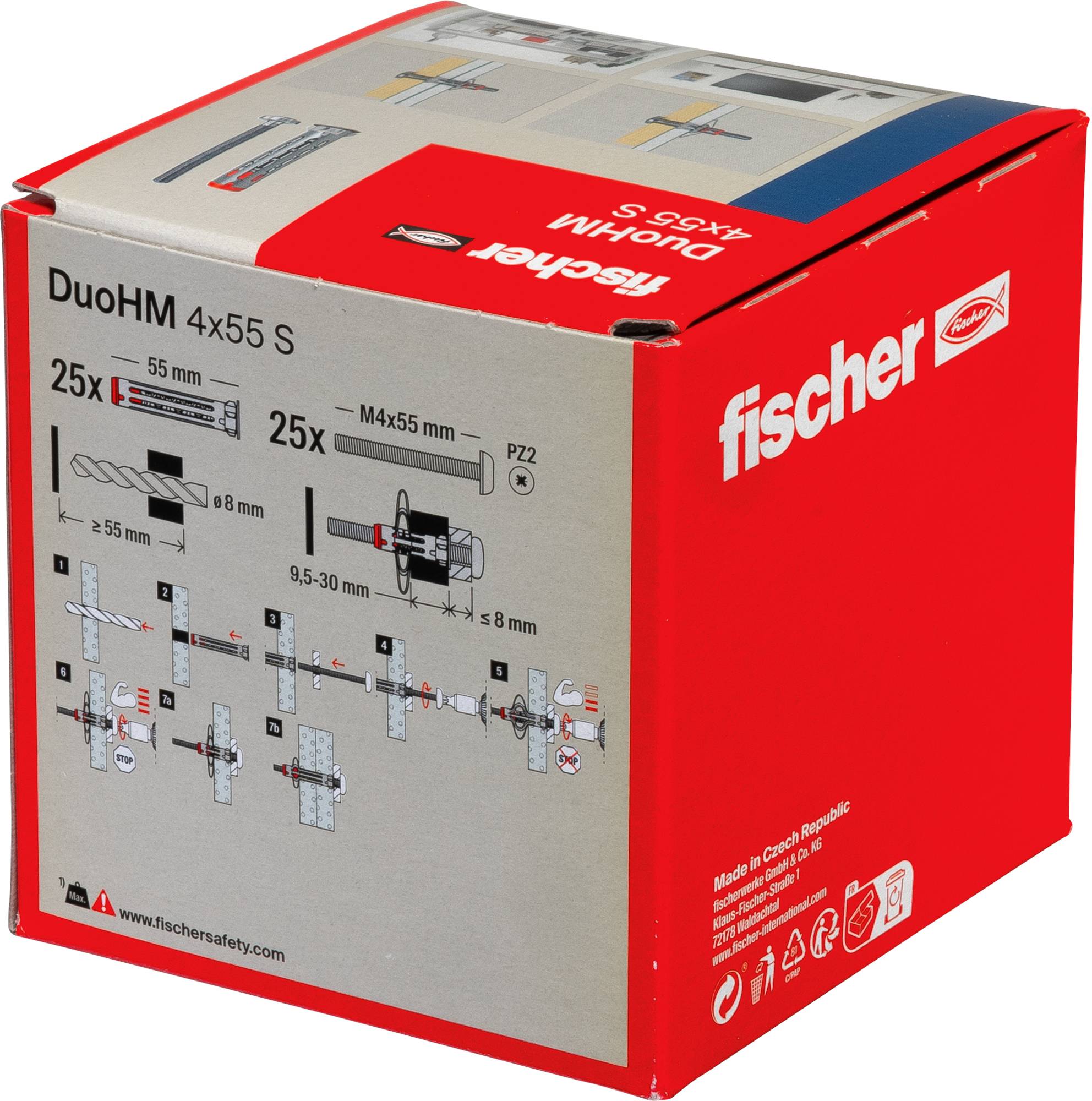 Fischer 572920 DuoHM 4x55 S PH PZ Hohlraumdübel 55mm 25St.