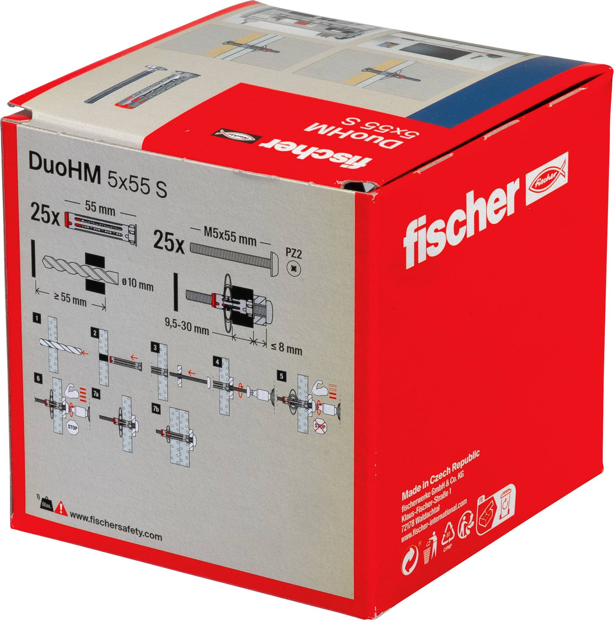 Fischer 572921 DuoHM 5x55 S PH PZ Hohlraumdübel 55mm 25St.
