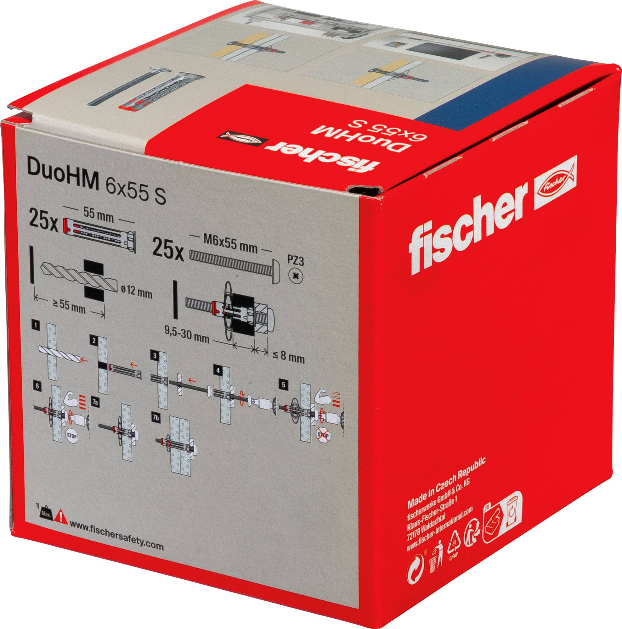 Fischer 572922 DuoHM 6x55 S PH PZ Hohlraumdübel 55mm 25St.
