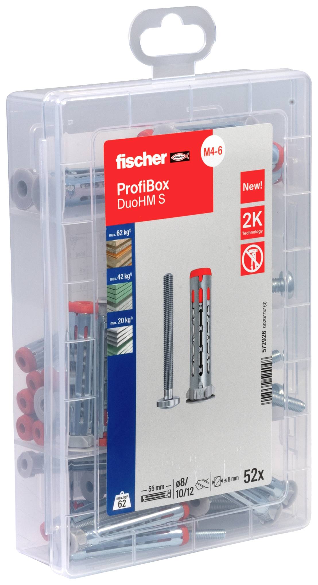 Fischer MeisterboX DuoHM PZ Hohlraumdübel 55mm 572926 52St.