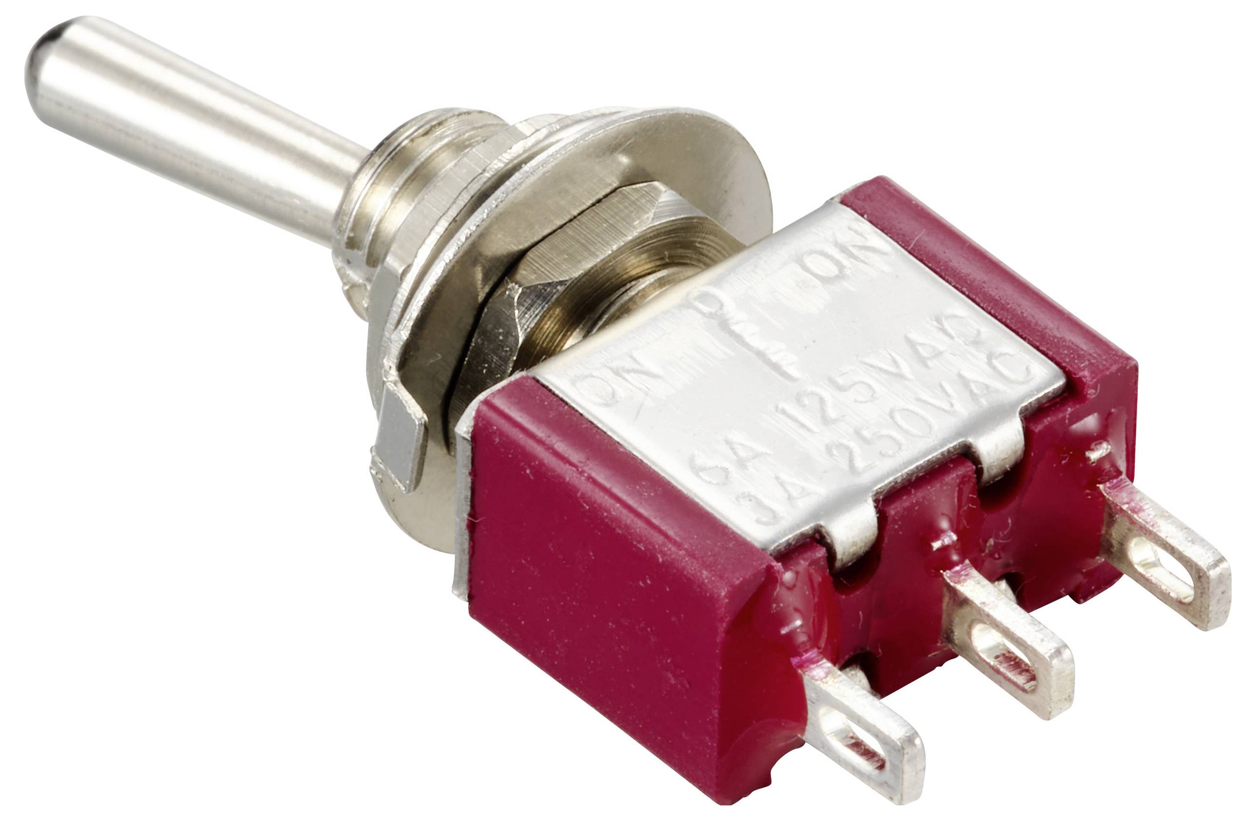 TRU COMPONENTS TC-12819604 Kippschalter 125 V/AC, 250 V/AC 6A 1 x Ein/Aus/Ein rastend