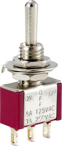 TRU COMPONENTS TC-12819612 Kippschalter 125 V/AC, 250 V/AC 6 A 1 x (Ein)/Aus/(Ein) tastend