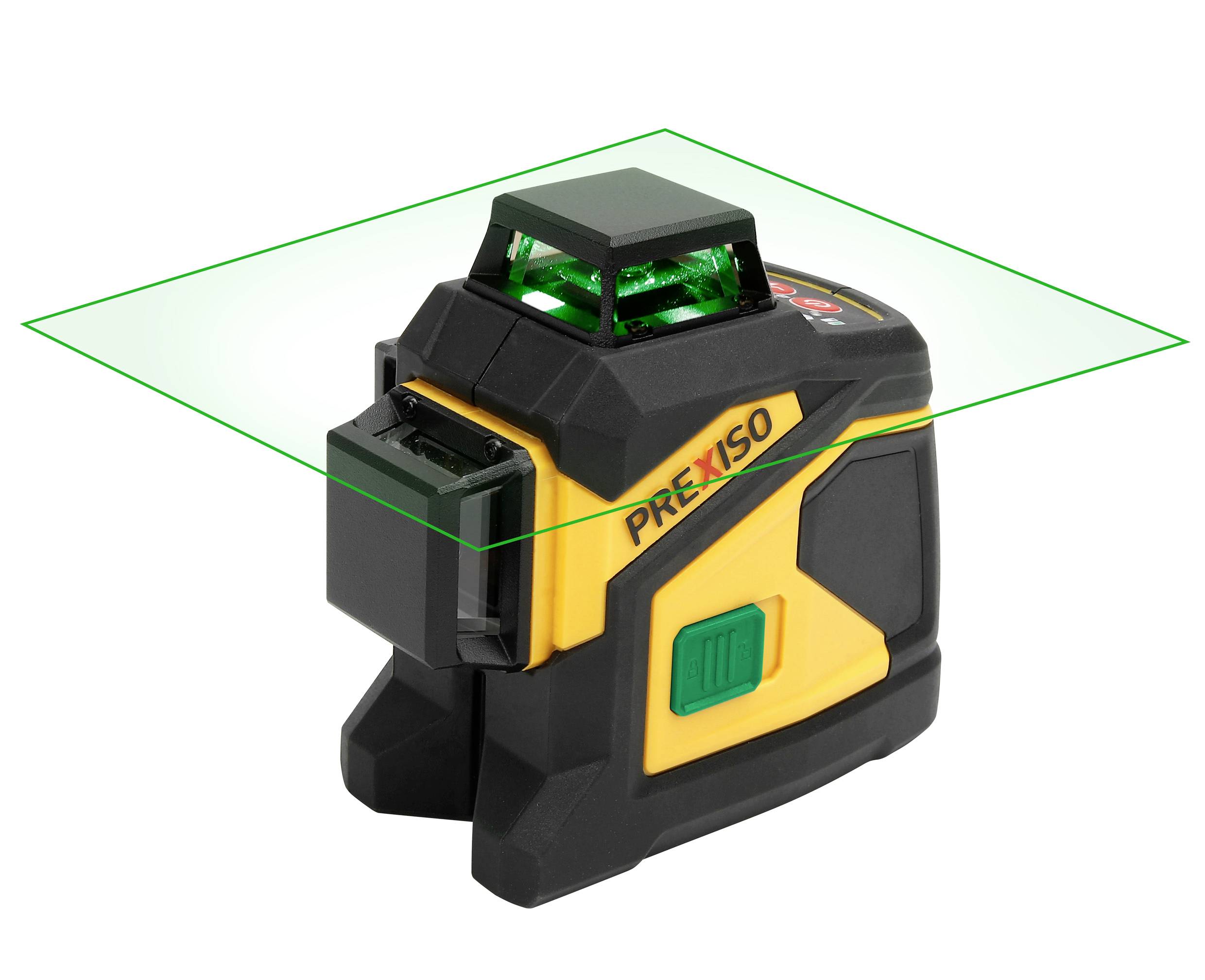 Prexiso PLC3-360G 360°-Linienlaser grüner Laser, inkl. 360° Laser, inkl. Akku, inkl. Box Reichweit