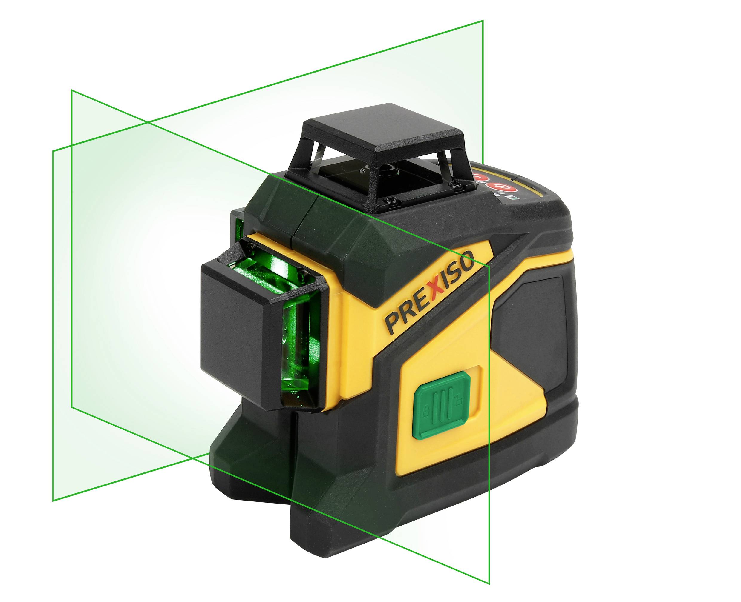 Prexiso PLC3-360G 360°-Linienlaser grüner Laser, inkl. 360° Laser, inkl. Akku, inkl. Box Reichweit