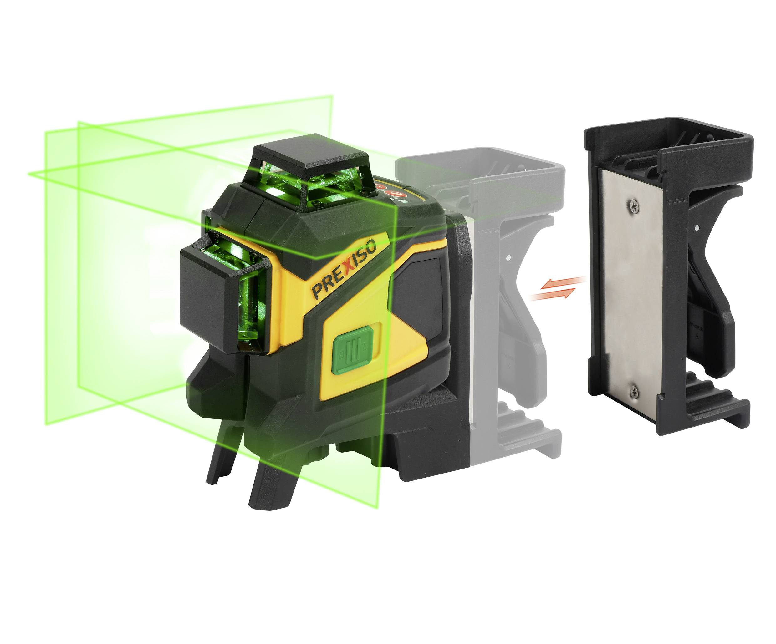 Prexiso PLC3-360G 360°-Linienlaser grüner Laser, inkl. 360° Laser, inkl. Akku, inkl. Box Reichweit