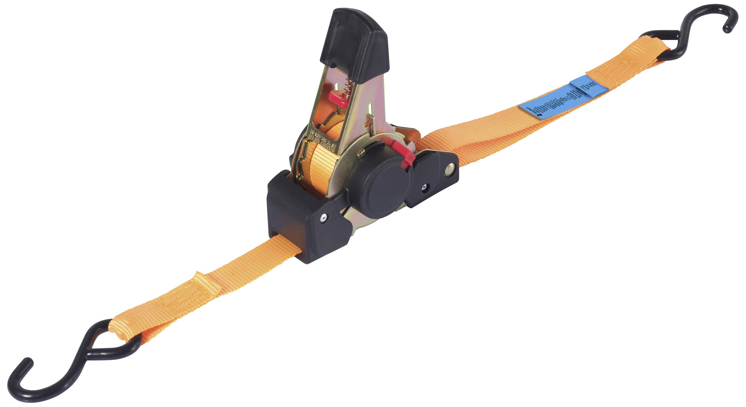 TOOLCRAFT TO-9614760 Zweiteiliger Spanngurt Zugkraft LC Niederzurren (einzeln/direkt)=320 daN (L x B) 3m x 25mm Ratsche EN 12195-2