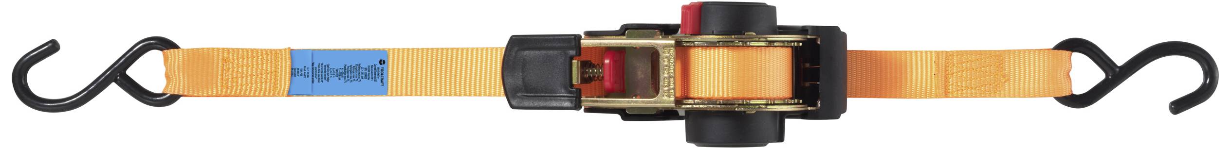 TOOLCRAFT TO-9614760 Zweiteiliger Spanngurt Zugkraft LC Niederzurren (einzeln/direkt)=320 daN (L x B) 3m x 25mm Ratsche EN 12195-2