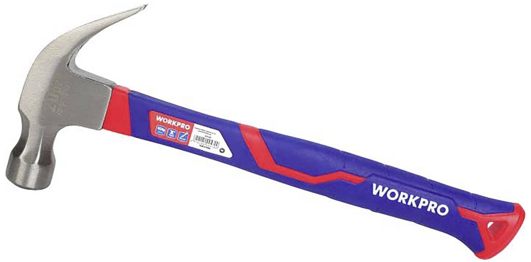 WorkPro WP241012 Klauenhammer ergonomischer Griff, hart 560 g 1 St.