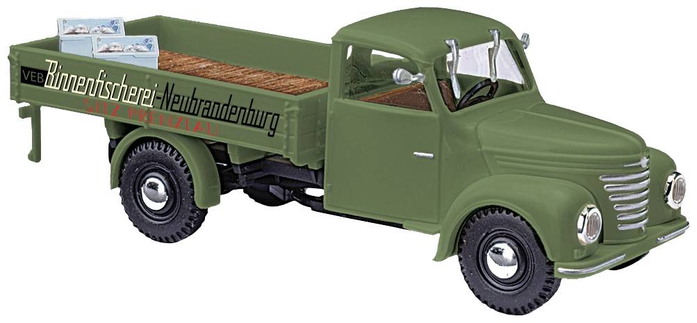 Busch 52308 H0 LKW Modell Framo V901/2 Pritsche, Binnenfischerei