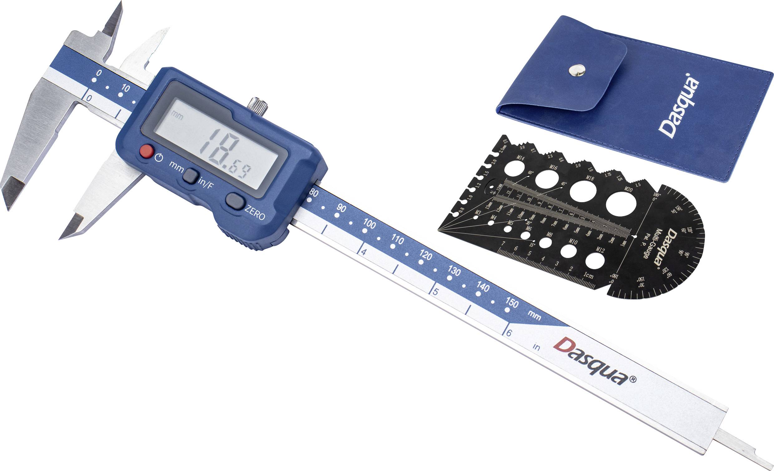 Dasqua 2000-2005 + 8511-0060 Digitaler Messschieber 150 mm