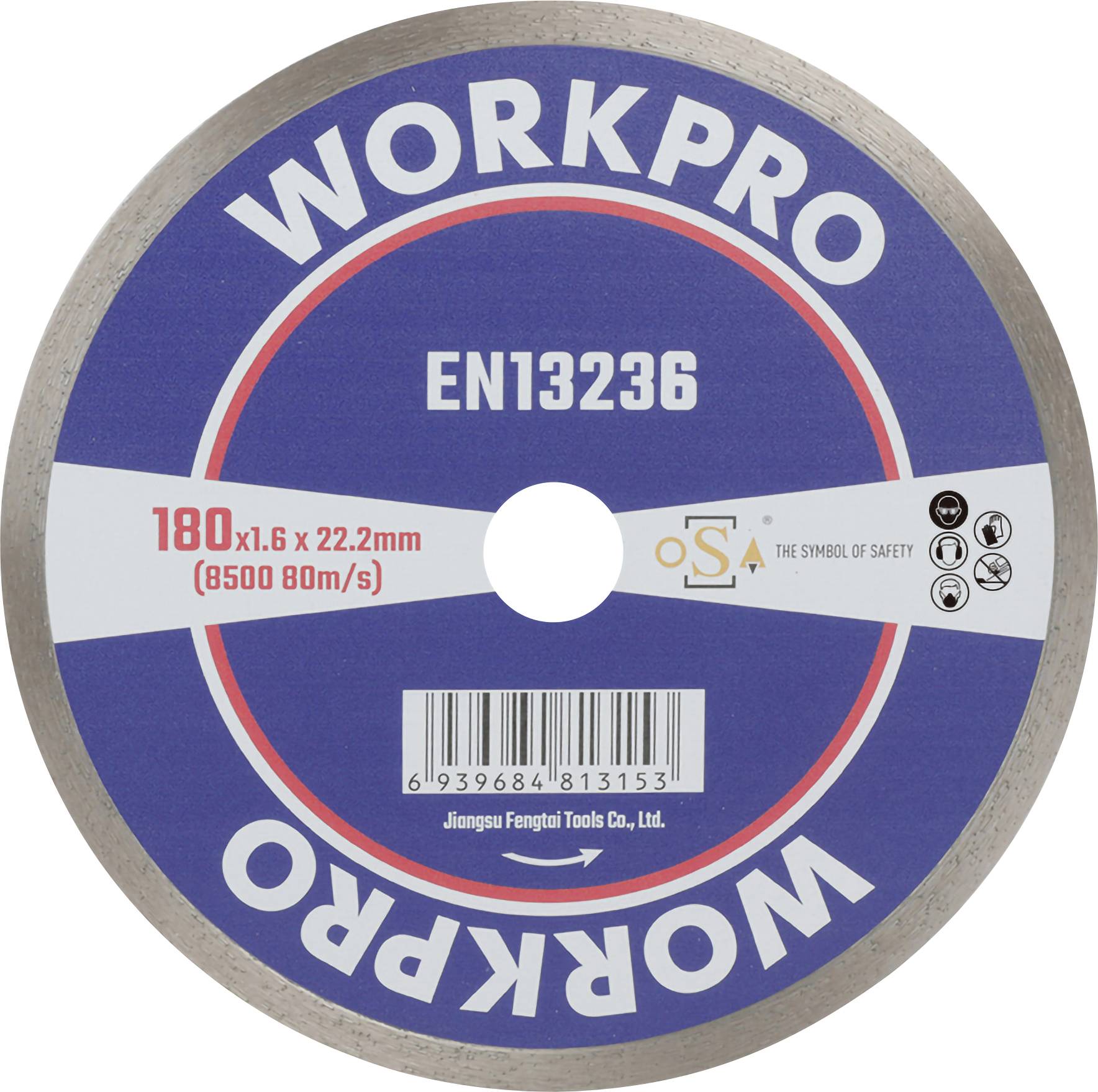 WorkPro GSOSCR-3 Diamanttrennscheibe 180 mm 1 St. Keramik, Porzellan, Marmor, Mauerwerk, Glas, Kalk