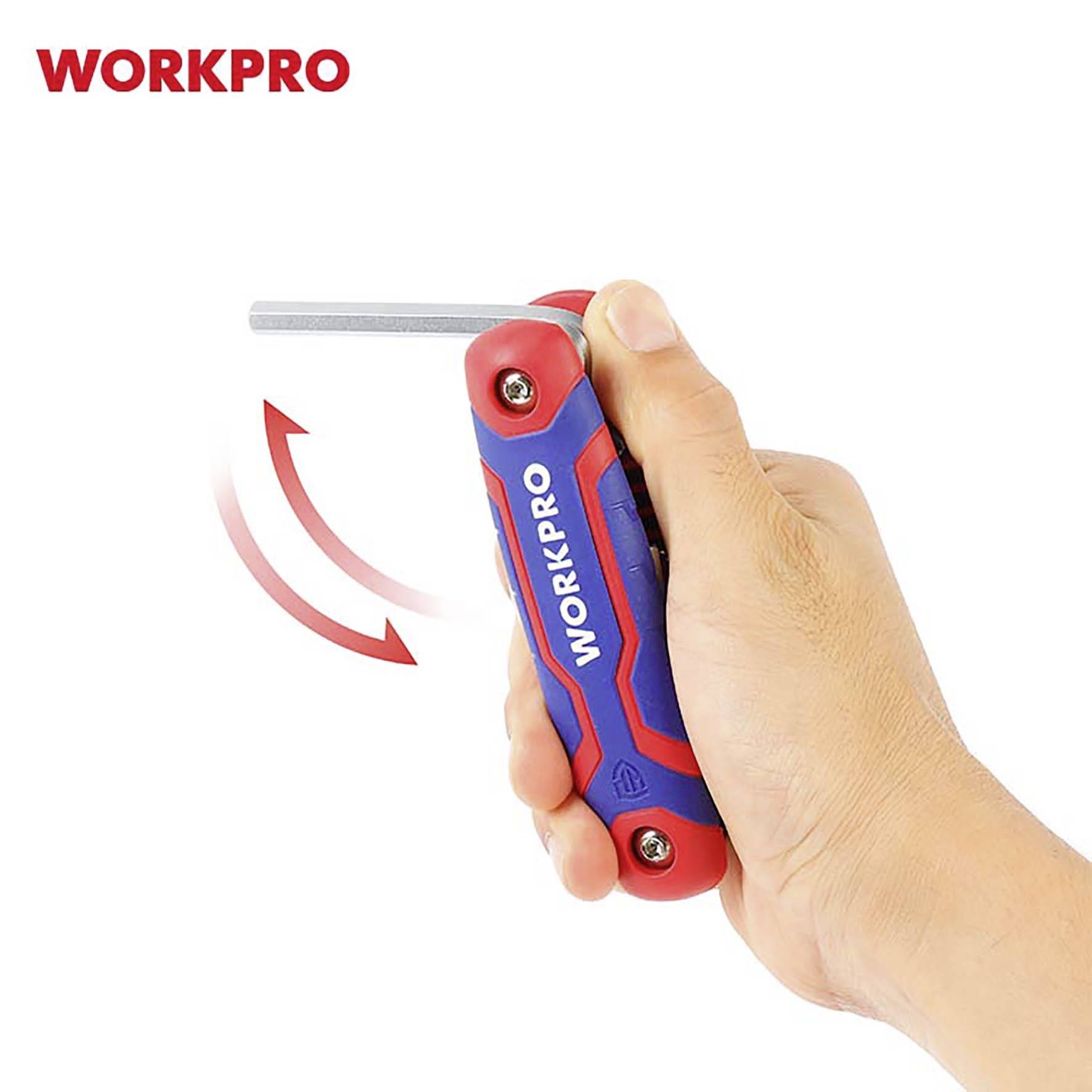 WorkPro Außen-Sechskant Sechskantschlüssel 1.5 mm, 2.0 mm, 2.5 mm, 3.0 mm, 4.0 mm, 5.0 mm, 6.0 mm, 8.0mm