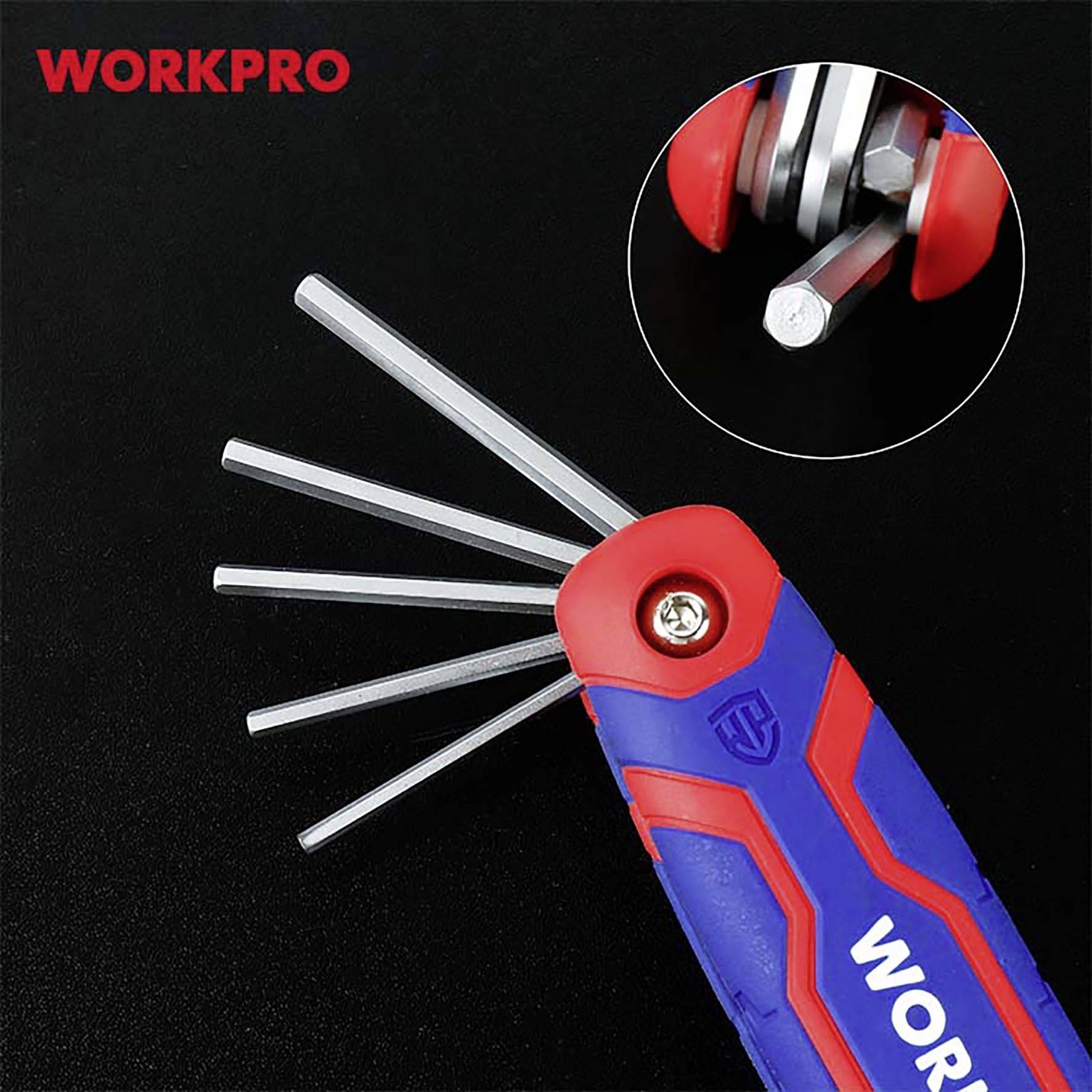 WorkPro Außen-Sechskant Sechskantschlüssel 1.5 mm, 2.0 mm, 2.5 mm, 3.0 mm, 4.0 mm, 5.0 mm, 6.0 mm, 8.0mm