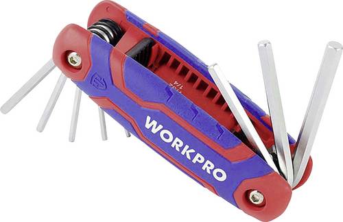 WorkPro Außen-Sechskant Sechskantschlüssel 1.5 mm, 2.0 mm, 2.5 mm, 3.0 mm, 4.0 mm, 5.0 mm, 6.0 mm