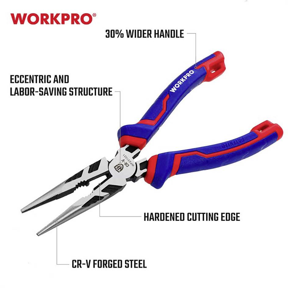 WorkPro WP231021 Universal Langbeckzange Chrom-Vanadium Stahl 200mm