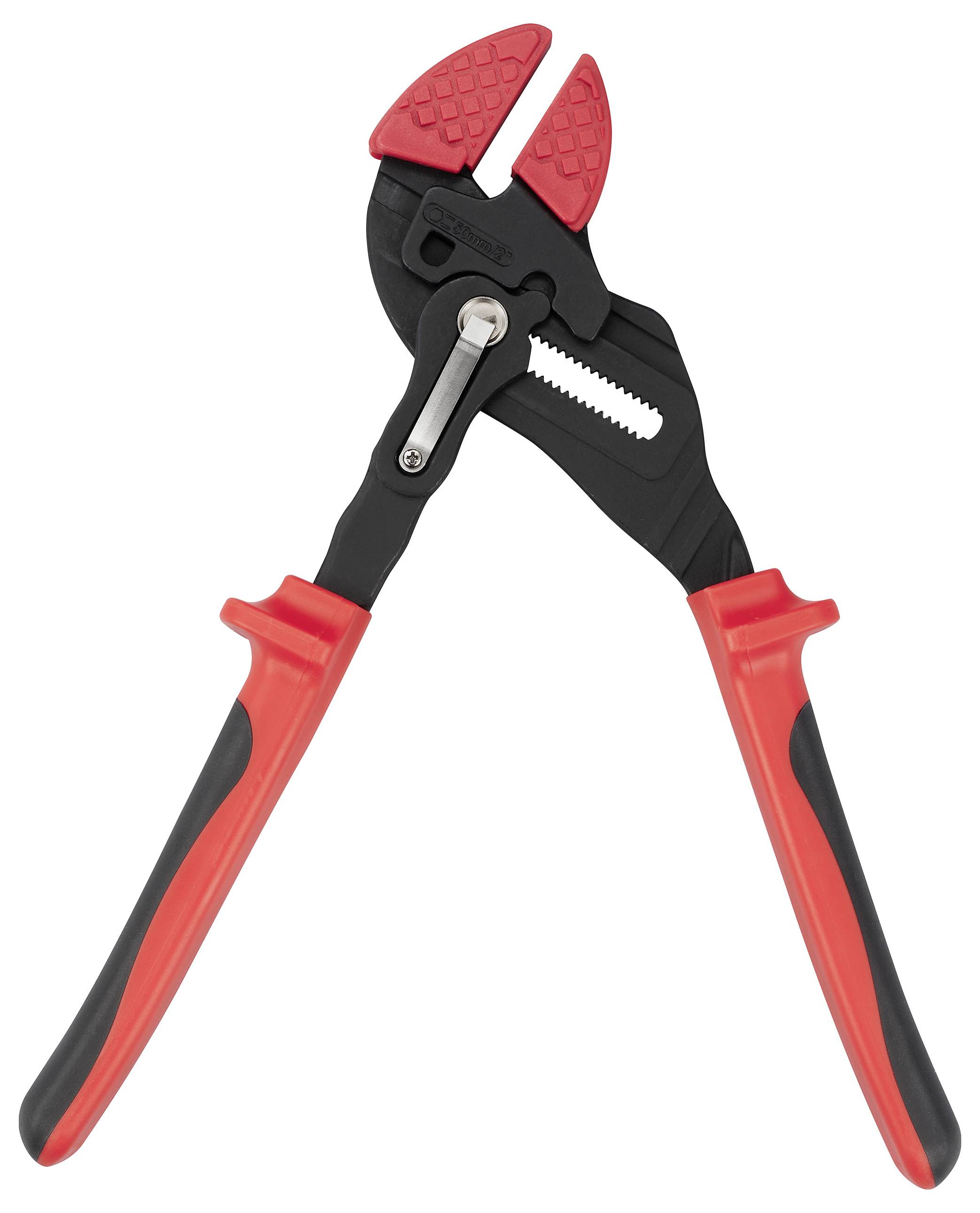 TOOLCRAFT TO-9616521 Greifzange mit glatten Greifbacken Schlüsselweite (metrisch) 44.6mm