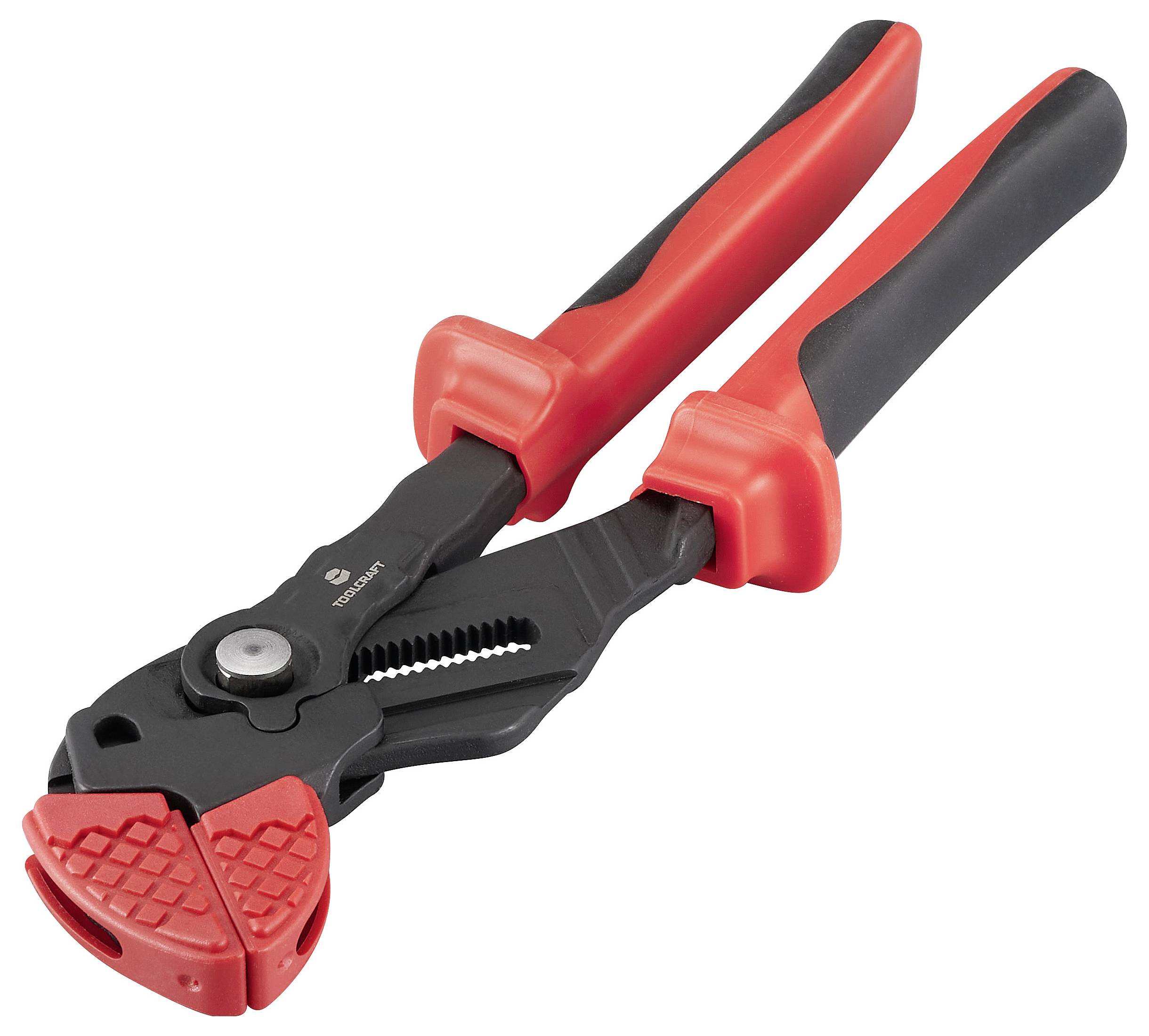 TOOLCRAFT TO-9616521 Greifzange mit glatten Greifbacken Schlüsselweite (metrisch) 44.6mm
