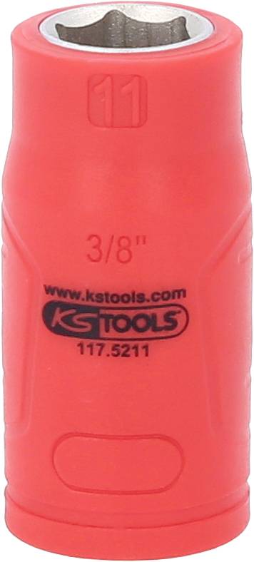 Roter Steckschlüsselaufsatz mit '3/8