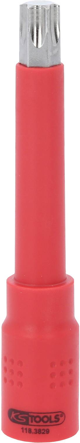 Ein rotes Werkzeug von KS Tools, vermutlich ein spezielles Steckschlüsselelement.