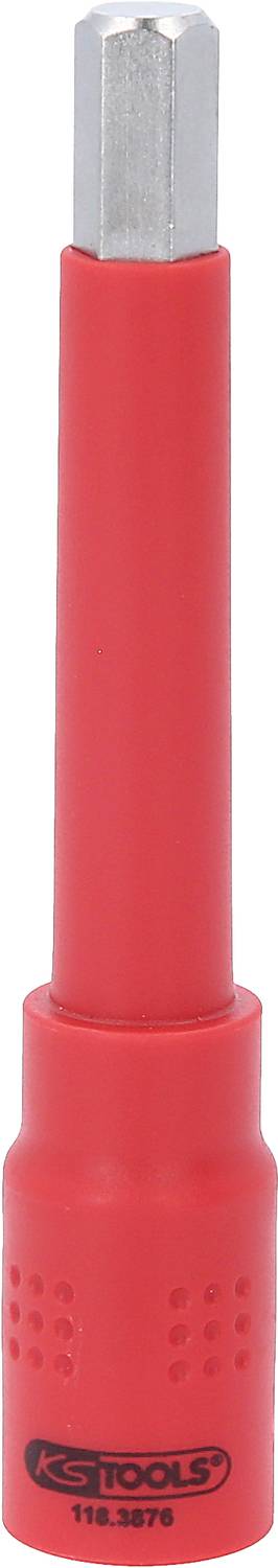 Roter Zündkerzenschlüssel mit sechseckigem oberen Ende, geeignet für den Einsatz bei der Zündkerzenmontage oder -demontage.