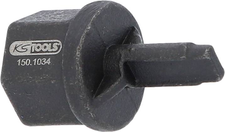 Schwarzer Schraubenkopf-Adapter von KS Tools, Modellnummer 150.1034, mit sechseckiger Form und robustem Design.