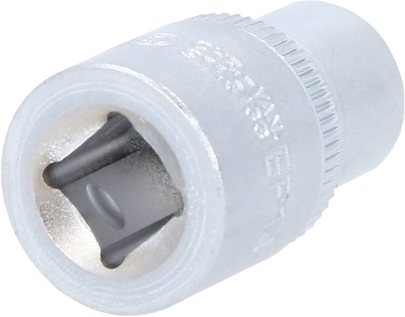 Metallischer Steckschlüsseleinsatz, zylindrische Form, geeignet zum Anziehen oder Lösen von Schrauben und Muttern.