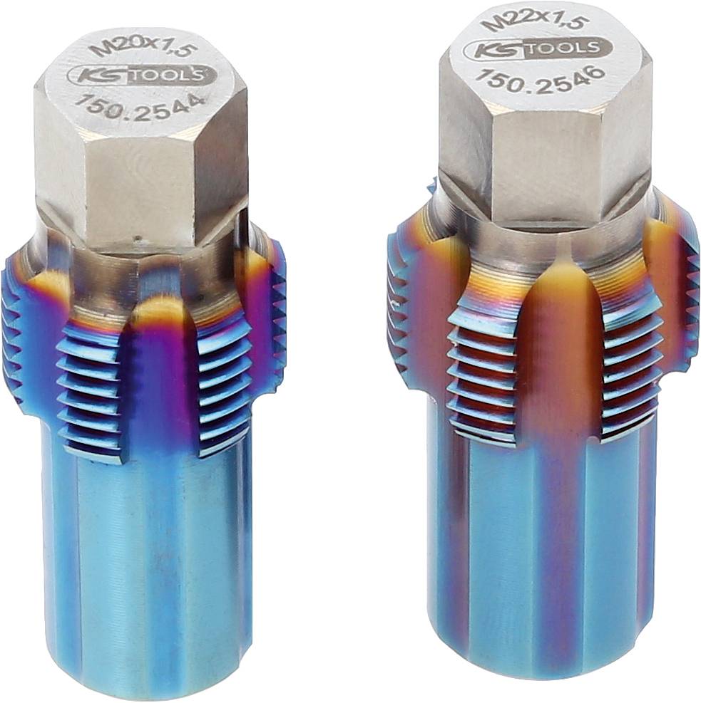 KS Tools 150.2540 Gewindeschneidsatz M20, M22 Spezial-Werkzeugstahl 1St.