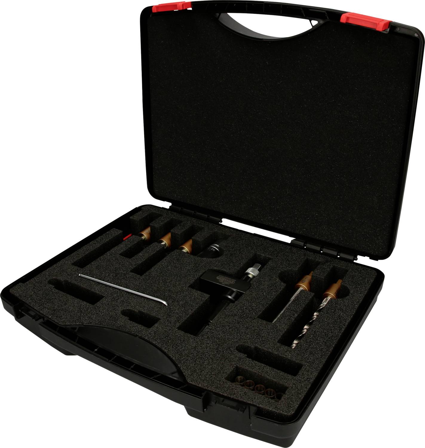 KS Tools 405.0050 Injektor-Spannschrauben-Ausbohr-Satz, 22-tlg