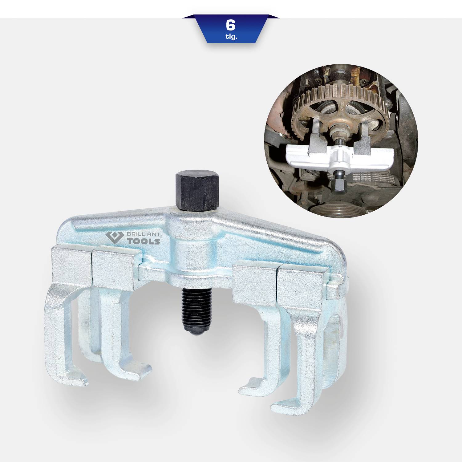 Brilliant Tools BT541080 Nockenwellenrad-Abzieher-Satz, 6-tlg