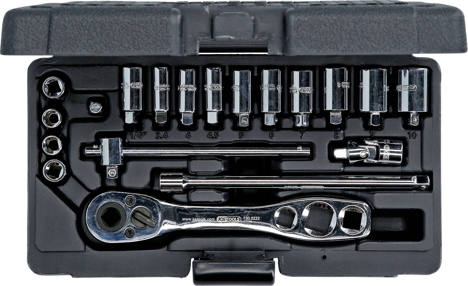 KS Tools 130.0300 Steckschlüsselsatz 1/4", 5/16" (8 mm), 3/8" 130.0300