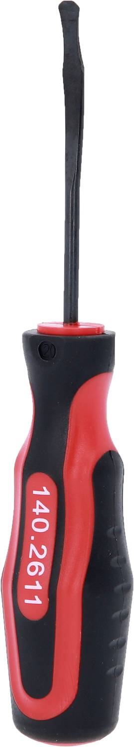 Schwarzer und roter Schraubendreher mit der Nummer '140 2611' auf dem Griff.