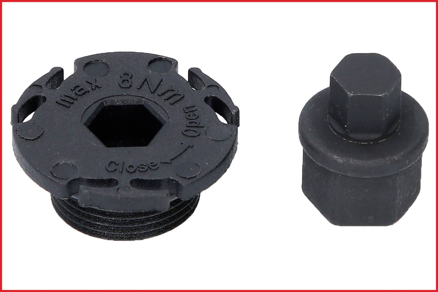KS Tools 150.1040 3/8" Öldienst-Spezialprofil-Satz für Kunststoff-Ölablassschrauben, 9-tlg
