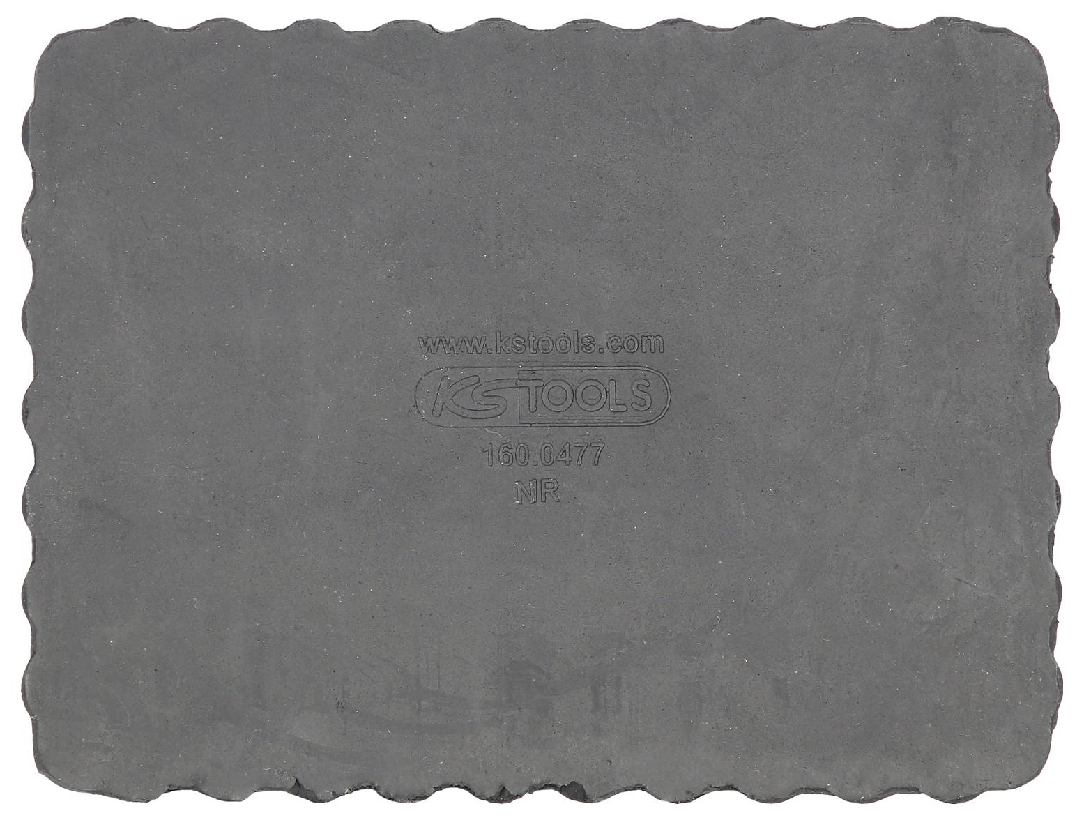 Graue Anti-Ermüdungsmatte mit welligen Kanten, rutschfest, zur Reduzierung von Ermüdung bei langem Stehen.